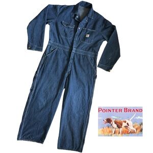 vintage Pointer denim coveralls jumpsuit made in USA